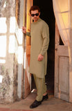 WINTER'24 MEN KAMEEZ SHALWAR WITH WAIST COAT SAND