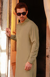 WINTER'24 MEN KAMEEZ SHALWAR WITH WAIST COAT SAND