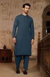 WINTER'24 MEN KAMEEZ SHALWAR WITH WAIST COAT MIDNIGHT BLUE