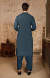 WINTER'24 MEN KAMEEZ SHALWAR WITH WAIST COAT MIDNIGHT BLUE