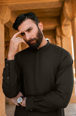 BROWN BLENDED KAMEEZ SHALWAR