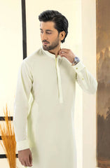 CREAM 100% COTTON KAMEEZ SHALWAR