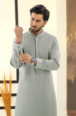 SUMMER'25 MEN KAMEEZ SHALWAR SILVER GREY