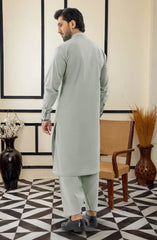 SUMMER'25 MEN KAMEEZ SHALWAR SILVER GREY