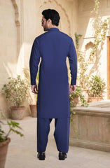 MIDNIGHT BLUE BLENDED KAMEEZ SHALWAR