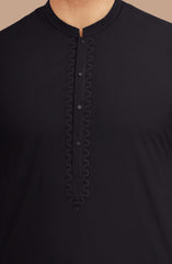 BLACK BLENDED EMBROIDERED KAMEEZ SHALWAR