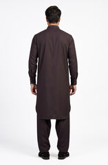 DARK-MAROON BLENDED KAMEEZ SHALWAR