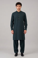 SHARP-TEAL BLENDED KAMEEZ SHALWAR