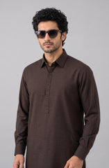 FLEX-BROWN BLENDED KAMEEZ SHALWAR