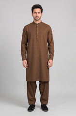 COPPER-BROWN BLENDED KAMEEZ SHALWAR