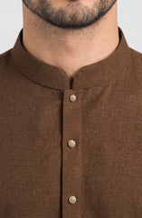 COPPER-BROWN BLENDED KAMEEZ SHALWAR