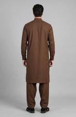 COPPER-BROWN BLENDED KAMEEZ SHALWAR