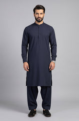 NAVY BLENDED KAMEEZ SHALWAR