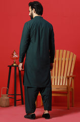 FESTIVE'23 MEN KAMEEZ SHALWAR SEMI FORMAL GREEN