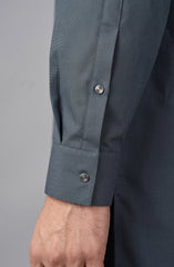 CHARCOAL-GREEN EMBROIDERED BLENDED KAMEEZ SHALWAR