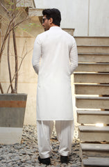 FESTIVE'23 MEN KAMEEZ SHALWAR CASUAL EGG WHITE