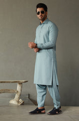 FESTIVE'23 MEN KAMEEZ SHALWAR CASUAL TURQUOISE