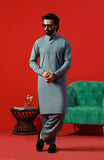 FESTIVE'23 MEN KAMEEZ SHALWAR CASUAL STONE BLUE