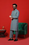 FESTIVE'23 MEN KAMEEZ SHALWAR CASUAL STONE BLUE