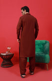 FESTIVE'23 MEN KAMEEZ SHALWAR CASUAL MAROON