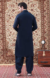 FESTIVE'23 MEN KAMEEZ SHALWAR PLAIN NAVY BLUE