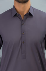 PRE WINTER'23 MEN KAMEEZ SHALWAR PLAIN SLATE GREY