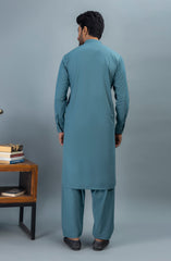 PRE WINTER'23 MEN KAMEEZ SHALWAR PLAIN TEAL