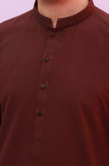 FESTIVE'23 MEN KAMEEZ SHALWAR SEMI FORMAL BURGUNDY