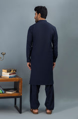 WINTER'23 MEN KAMEEZ SHALWAR CASUAL NAVY BLUE
