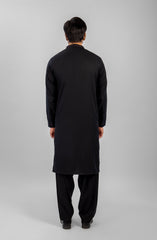 PRE WINTER'23 MEN KAMEEZ SHALWAR CASUAL BLACK