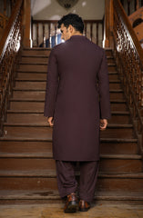 WINTER'23 MEN KAMEEZ SHALWAR SEMI FORMAL BURGUNDY