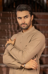 WINTER'23 MEN KAMEEZ SHALWAR CASUAL BEIGE