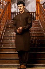 WINTER'23 MEN KAMEEZ SHALWAR SEMI FORMAL BROWN