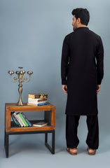 WINTER'23 MEN KAMEEZ SHALWAR BLACK