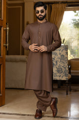 MEN KAMEEZ SHALWAR CHOCOLATE