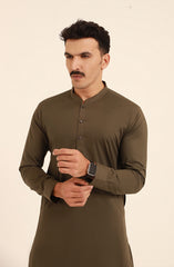 MEN KAMEEZ SHALWAR OLIVE