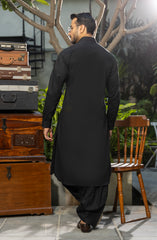 BLACK COTTON KAMEEZ SHALWAR