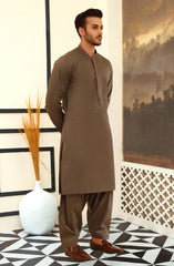 SUMMER'25 MEN KAMEEZ SHALWAR DEEP OLIVE