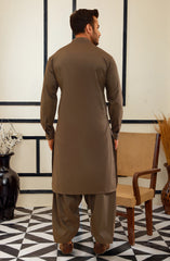 SUMMER'25 MEN KAMEEZ SHALWAR DEEP OLIVE