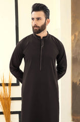 SUMMER'25 MEN KAMEEZ SHALWAR EMBROIDERED HOT CHOCOLATE