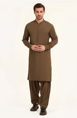 LIGHT WOOD BLENDED KAMEEZ SHALWAR