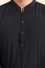 NAVY BLUE BLENDED KAMEEZ SHALWAR