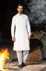 OFF WHITE BLENDED KAMEEZ SHALWAR