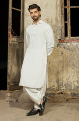 OFF WHITE BLENDED KAMEEZ SHALWAR