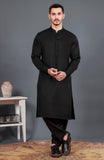 WINTER'24 MEN KAMEEZ SHALWAR BLACK