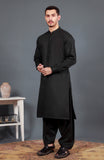 WINTER'24 MEN KAMEEZ SHALWAR BLACK