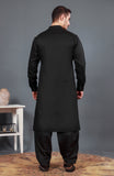 WINTER'24 MEN KAMEEZ SHALWAR BLACK