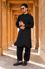 BLACK BLENDED KAMEEZ SHALWAR