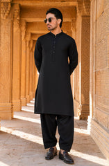 BLACK BLENDED KAMEEZ SHALWAR