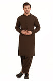 WINTER'24 MEN KAMEEZ SHALWAR CHOCOLATE BROWN